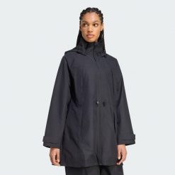 Parka City Rain. Czarne parki damskie Adidas, m, bez wzorów, z materiału. Za 749.00 zł.