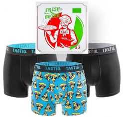 Tastiq bokserki 3-pack w pudełku prezentowym – S. Czarne bokserki męskie Attiq, bez wzorów, z bawełny. Za 131.99 zł.
