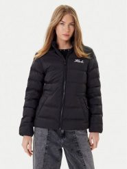 KARL LAGERFELD Kurtka przejściowa A1W15049 Czarny Regular Fit. Czarne kurtki damskie Karl Lagerfeld, bez wzorów, z syntetyku, bez kaptura. Za 919.99 zł.