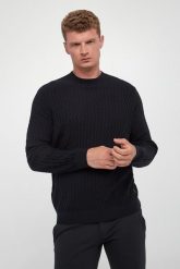 Sweter męski z wełny dziewiczej ARMANI EXCHANGE. Swetry męskie Armani Exchange, m, bez wzorów, z wełny, bez kołnierzyka. W wyprzedaży za 363.35 zł.