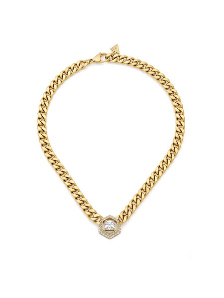 Guess Naszyjnik JUBN06 185JW Złoty. Żółte naszyjniki damskie Guess, ze stali. Za 420.99 zł.