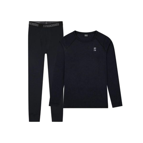 Koszulka z wełny merynosów termoutwardzalna – męska – koszula + legginsy. Czarne bielizna termoaktywna męska POEDERBAAS, m, z wełny, bez ramiączek, trekkingowe. W wyprzedaży za 351.32 zł.