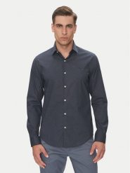 Calvin Klein Koszula LV019EU005 Granatowy Slim Fit. Niebieskie koszule męskie CALVIN KLEIN, m, bez wzorów, z bawełny, bez kołnierzyka, bez ramiączek. Za 309.99 zł.