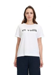 BETTY & CO Koszulka w kolorze białym rozmiar: XXL. Białe bluzki damskie Betty & Co., xxl, bez wzorów, z bawełny, bez kołnierzyka. Za 94.95 zł.