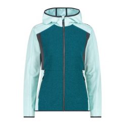 Bluza damska turystyczna CMP 34H3046. Niebieskie bluzy z kapturem damskie CMP, xs, z materiału. Za 346.00 zł.