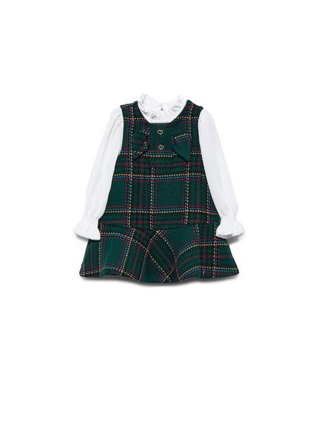 Abel & Lula Sukienka codzienna 5511 Zielony Regular Fit. Zielone sukienki dziewczęce Abel & Lula, bez wzorów, z syntetyku, bez ramiączek. Za 259.99 zł.