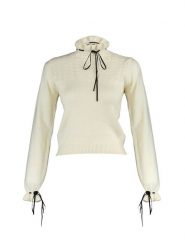 Trendyol Sweter w kolorze kremowym rozmiar: L. Brązowe golfy damskie Trendyol, l, bez wzorów, bez ramiączek. Za 79.59 zł.