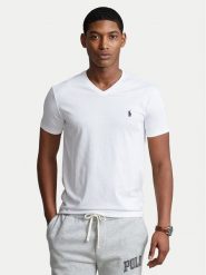 Polo Ralph Lauren T-Shirt 710671453008 Biały Custom Slim Fit. Białe koszulki polo męskie Polo Ralph Lauren, m, bez wzorów, z bawełny, bez ramiączek. Za 255.99 zł.