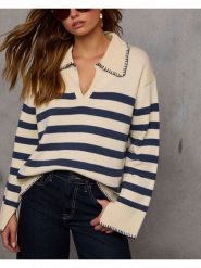 Milan Kiss Sweter w kolorze beżowym rozmiar: S. Brązowe swetry klasyczne damskie Milan Kiss, s, bez kołnierzyka. Za 152.99 zł.