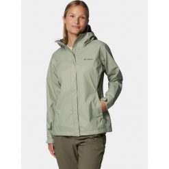 Płaszcz przeciwdeszczowy damski Columbia Arcadia II. Zielone kurtki przeciwdeszczowe damskie Columbia, m, bez wzorów, sportowe. Za 439.00 zł.