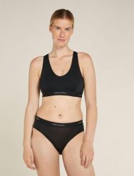 ICEBREAKER Biustonosz Women Merino 125 Cool-Lite Sprite Racerback Bra black-S. Czarne biustonosze sportowe damskie Icebreaker, bez wzorów, z elastanu. Za 237.05 zł.