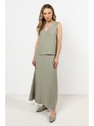 Awama Spódnica w kolorze jasnozielonym rozmiar: M. Zielone spódniczki damskie Awama, m, bez wzorów, maxi. Za 119.99 zł.