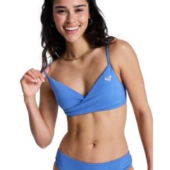 Stanik bikini typu bralette dla Kobiety SOLID ESSENTIALS Niebieski. Niebieskie bikini damskie Roxy, bez wzorów. Za 149.99 zł.