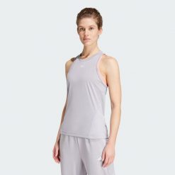 Koszulka Designed for Training Tank. Białe bluzki damskie Adidas, s, bez wzorów, z materiału, bez ramiączek. Za 149.00 zł.