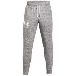 Spodnie męskie Under Armour Ua Rival Terry Jogger. Szare spodnie dresowe męskie Under Armour, z dresówki. Za 99.99 zł.