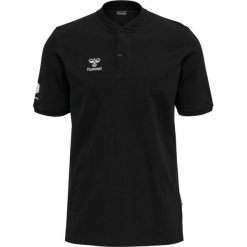 Koszulka z kołnierzykiem sportowa Hummel hml Move Grid Polo. Czarne koszulki polo męskie HUMMEL, m, bez wzorów, z bawełny, bez ramiączek. Za 196.70 zł.