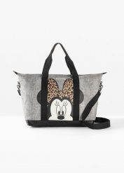 Torba weekender Myszka Miki. Szare torebki klasyczne damskie bonprix, bez wzorów, bez dodatków. Za 149.99 zł.