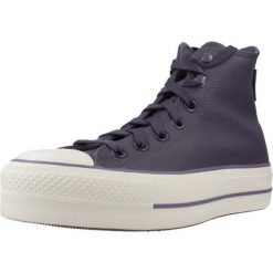 Buty CONVERSE CHUCK TAYLOR ALL STAR LIFT HI SHADOW Fioletowy. Fioletowe buty sportowe na co dzień damskie Converse, bez wzorów, ze skóry. Za 336.99 zł.