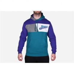 Bluza sportowa męska Mitchell & Ness Utah Jazz. Fioletowe bluzy sportowe męskie Mitchell & Ness, bez wzorów, sportowe, bez kołnierzyka, bez ramiączek. Za 525.00 zł.