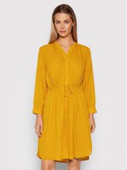 Selected Femme Sukienka koszulowa Damina 16059977 Żółty Regular Fit. Żółte sukienki damskie Selected Femme, bez wzorów, z syntetyku, bez kołnierzyka, bez ramiączek, koszulowe. Za 199.99 zł.