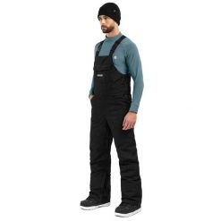 Spodnie snowboardowe z szelkami męskie Broad Peak. Czarne spodnie materiałowe męskie SIROKO, bez wzorów, sportowe. W wyprzedaży za 422.00 zł.