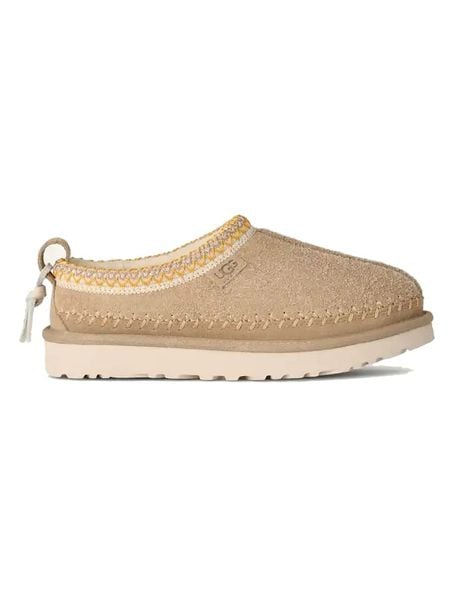 UGG Skórzane kapcie "Tasman Biarritz" w kolorze beżowym rozmiar: 39. Brązowe kapcie damskie Ugg, ze skóry. Za 506.32 zł.