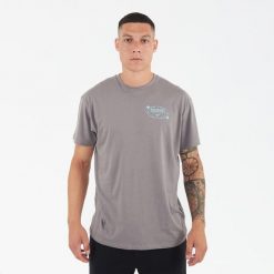 Koszulka bawełniana BIGGER szara. Szare bluzki damskie Legea, bez wzorów, z bawełny, bez kołnierzyka. W wyprzedaży za 52.00 zł.