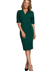 Stylove Sukienka w kolorze zielonym rozmiar: L. Zielone sukienki damskie Stylove, l, bez wzorów, bez kołnierzyka, bez ramiączek, midi. Za 201.55 zł.