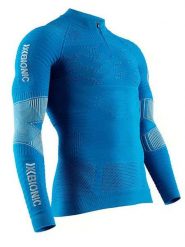 X-Bionic Koszulka w kolorze niebieskim do biegania rozmiar: L. Niebieskie bluzki sportowe damskie X BIONIC, l, bez wzorów, z materiału, bez ramiączek. Za 260.99 zł.
