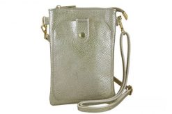 Mini listonoszka skórzana BARBERINI'S Złota 963/1-17. Żółte shopper bag damskie Barberinis, bez wzorów, ze skóry, bez dodatków. Za 149.99 zł.
