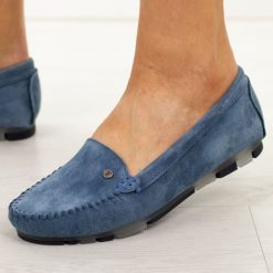 Niebieskie skórzane mokasyny damskie Filippo Dp2037/26. Niebieskie mokasyny damskie Filippo, z jeansu. Za 199.00 zł.
