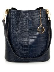 Mia Tomazzi Skórzana torebka w kolorze granatowym - 28 x 26 x 10 cm rozmiar: onesize. Niebieskie torebki klasyczne damskie Mia Tomazzi, bez wzorów, z materiału, bez dodatków. Za 335.82 zł.