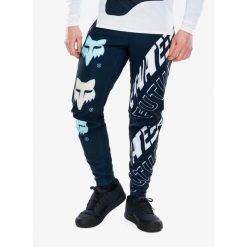 Spodnie rowerowe męskie Fox Flexair Pant Elevated. Niebieskie spodnie materiałowe męskie FOX, bez wzorów, sportowe. Za 511.99 zł.