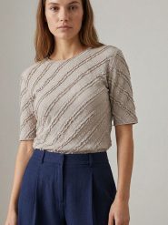 Sublevel Bluzka w kolorze beżowym rozmiar: XL. Brązowe bluzki damskie Sublevel, xl, bez wzorów, bez kołnierzyka, bez ramiączek. Za 91.77 zł.