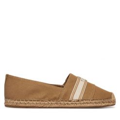 Espadryle Tommy Hilfiger. Brązowe espadryle damskie Tommy Hilfiger, bez wzorów, bez obcasa. Za 289.99 zł.