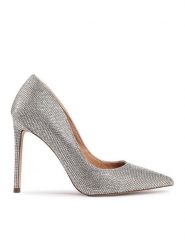 Steve Madden Szpilki Vala-R SM11000751-02003-968 Srebrny. Szare szpilki Steve Madden, bez wzorów, ze skóry, bez obcasa. Za 349.99 zł.