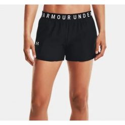Spodenki fitness damskie Under Armour Play Up 3.0. Czarne spodenki sportowe damskie Under Armour, bez wzorów, sportowe. Za 96.99 zł.