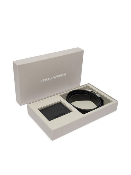 Emporio Armani Pasek EM002772 AF13396 UC001 Czarny. Czarne paski męskie Emporio Armani, bez wzorów, ze skóry. Za 989.99 zł.