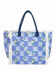 BLE Shopper bag w kolorze niebieskim - 50 x 33 x 20 cm rozmiar: onesize. Niebieskie shopper bag damskie BLE, bez wzorów, z materiału, na ramię, bez dodatków. Za 38.95 zł.