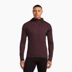 Bluza trekkingowa męska icebreaker Merino 200 RealFleece Descender Zip Hoodie. Brązowe bluzy bez kaptura męskie Icebreaker, m. Za 649.99 zł.