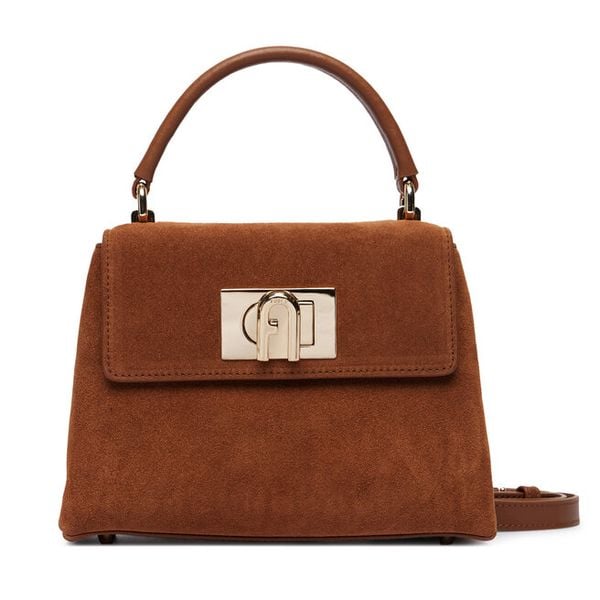 Torebka Furla. Brązowe torebki klasyczne damskie Furla, bez wzorów, bez dodatków. Za 1,779.00 zł.