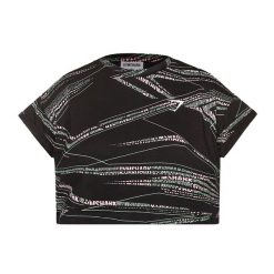 Top treningowy damski Gymshark Zone Graphic Crop. Czarne topy sportowe damskie Gymshark, xl, bez wzorów, z bawełny, bez ramiączek. Za 52.99 zł.