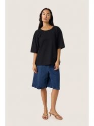 Soaked in Luxury Bluzka w kolorze czarnym rozmiar: S. Czarne bluzki damskie Soaked in Luxury, s, bez wzorów, z bawełny, bez kołnierzyka, bez ramiączek. Za 86.99 zł.