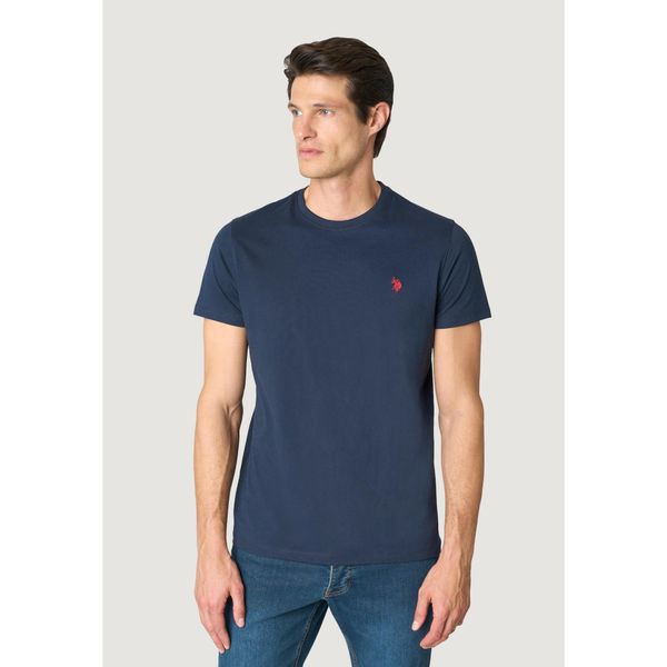 Koszulka crop top Mężczyzna U.S. POLO ASSN. MICK-BASIC. Niebieskie koszulki polo męskie U.S. Polo Assn., m, bez wzorów, z bawełny, bez ramiączek. Za 119.00 zł.