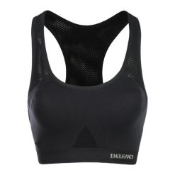 Biustonosz dla kobiet Endurance George West. Czarne biustonosze sportowe damskie Endurance, bez wzorów, z elastanu. Za 124.00 zł.