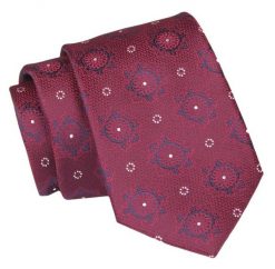 Krawat - ALTIES - Czerwony, Grochy. Czerwone krawaty i muchy męskie Alties, bez wzorów, z tkaniny, eleganckie. Za 49.00 zł.