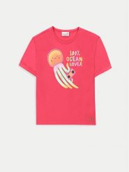 Coccodrillo T-Shirt WC4143202OWK Różowy Regular Fit. Czerwone koszulki dziewczęce COCCODRILLO, bez wzorów, z bawełny, bez ramiączek. Za 39.99 zł.