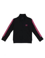 Bluza z zamek błyskawiczny na co dzień na siłownię. Czarne bluzy z kapturem damskie LEONE 1947 APPAREL, z bawełny. Za 126.26 zł.