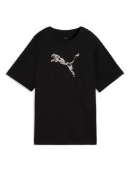Puma Koszulka "Ess Graphic Animal" w kolorze czarnym rozmiar: S. Czarne bluzki damskie Puma, s, bez wzorów, bez kołnierzyka, bez ramiączek. Za 77.95 zł.