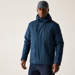 Kurtka męska zimowa ocieplana Sterlings. Niebieskie kurtki męskie Regatta, na zimę, l, bez wzorów, z puchu, sportowe, bez kaptura. W wyprzedaży za 329.99 zł.
